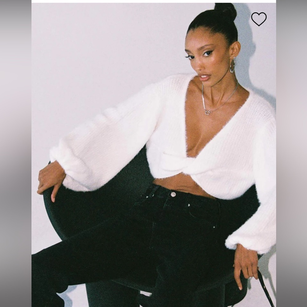 Princess polly cropped sweater. Worn once, in perfect condition